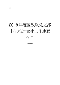 2018年度区残联党支部书记推进党建工作述职报告2018党的大事每月