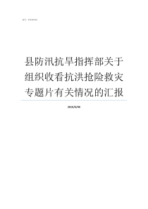 县防汛抗旱指挥部关于组织收看抗洪抢险救灾专题片有关情况的汇报县防汛抗旱指挥部名单