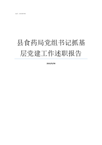 县食药局党组书记抓基层党建工作述职报告