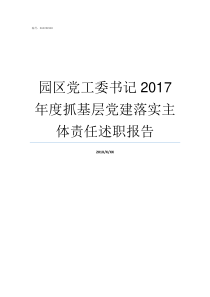 园区党工委书记2017年度抓基层党建落实主体责任述职报告开发区党工委书记