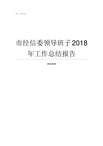 市经信委领导班子2018年工作总结报告成都市经信委领导班子丁天军