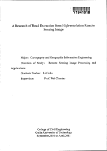 高分辨率遥感影像道路提取方法研究