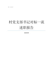 村党支部书记对标一流述职报告为什么要对标一流