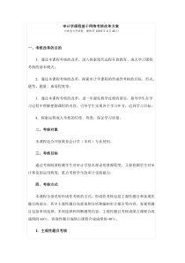 审计学课程基于网络考核改革方案