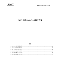 EMC 公司SAN+NAS解决方案