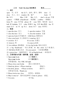 译林英语三年级下册全册复习知识要点