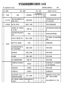 电气设备设施危险源辨识与风险评价表