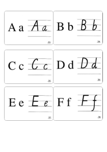 小学英语26个字母手写体(卡片版)