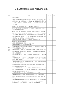 PICC维护操作评分标准