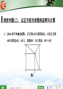 培优专题(二) 以正方形为背景的证明与计算