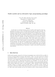 Stable models and an alternative logic programming