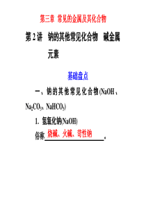 广东地区高考化学一轮复习课件集锦：钠的其他常见化合物 碱金属元素