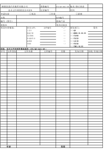 技术文件和图纸更改申请单和清单(气室冲压工艺卡附表)