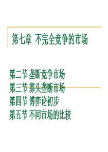 微观经济学 第七章 不完全竞争的市场(2)