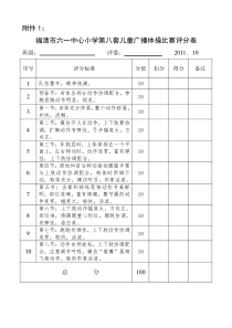 广播体操比赛评分表