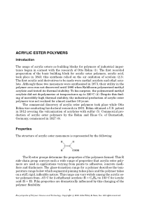 ACRYLICESTERPOLYMERS