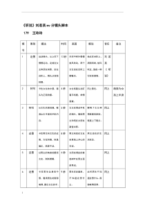 分镜头脚本范本