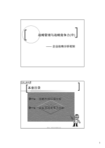 战略管理与战略竞争力(中)