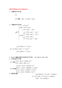 高中化学无机反应中的特征反应