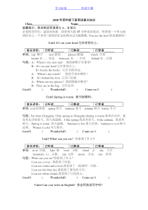 湘少版四年级英语下册各单元重点知识汇总