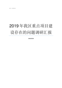 2019年我区重点项目建设存在的问题调研汇报2019上海中考区重点分数线