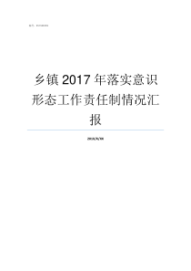 乡镇2017年落实意识形态工作责任制情况汇报