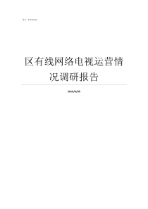 区有线网络电视运营情况调研报告