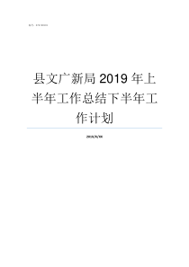 县文广新局2019年上半年工作总结下半年工作计划2019文广新局怎么改革