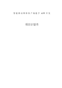 APP项目开发商业计划书