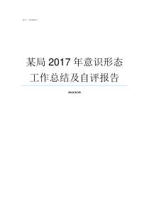 某局2017年意识形态工作总结及自评报告巨型机器2017