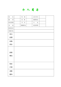 护理个人简历模板