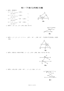 初一下册几何练习题