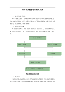 项目部质量管理机构及职责