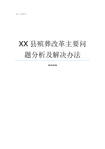 XX县殡葬改革主要问题分析及解决办法XX不X成语