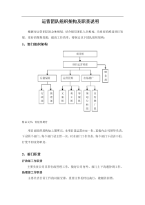 运营团队组织架构及职责说明