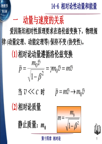 第十四章相对论第6节-相对论性动量和能量--