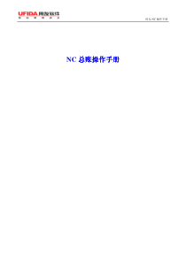 NC总账操作手册