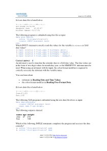 SAS base 50题  训练题(含答案及解析)