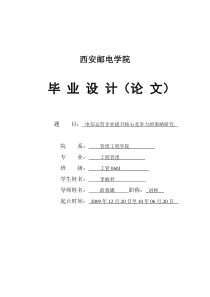 电信运营企业提升核心竞争力的策略研究