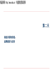 创造并获取价值：品牌建设与定价(2)