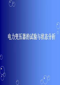 电力变压器的试验与状态分析