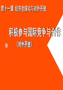 积极参与国际竞争与合作（PPT32页)