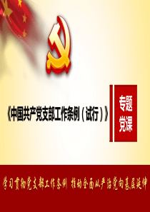 《中国共产党支部工作条例(试行)》课件