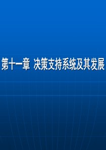 第十一章决策支持系统及其发展