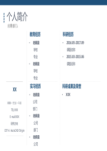 研究生一页简历模板
