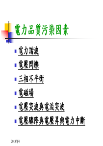 电力品质污染因素