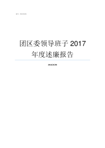 团区委领导班子2017年度述廉报告丰台团区委领导班子