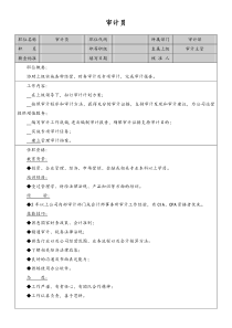 审计员岗位说明书doc