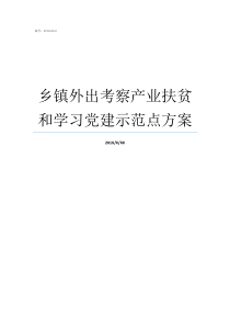 乡镇外出考察产业扶贫和学习党建示范点方案如何发展乡镇扶贫产业