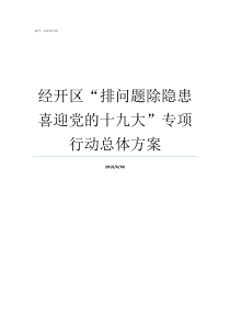 经开区排问题除隐患喜迎党的十九大专项行动总体方案存在的隐患或者问题